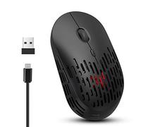 Iwinna T38-Hollow Honeycomb 2.4GHz Wireless Gaming Mouse 1600 dpi RGB Light 4 Buttons Rechargeable Optical Mice for PC Computer