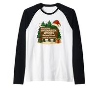 Iwishabish Woods National Forest Land of Audacity Navidad Camiseta Manga Raglan