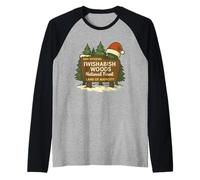 Iwishabish Woods National Forest Land of Audacity Navidad Camiseta Manga Raglan
