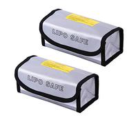iwobi 2 PCS Bolsa Batería LiPo Ignífuga, Bolsa a Prueba de explosiones, Guardia Bolsa a Prueba de explosiones(185 x 75 x 60 mm)