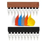 iwobi 2 Pcs Colgador de Organizador de Sombreros, Titular de Tapa Titular de Sombrero Soporte de Gorra con 10 Clips de Acero Inoxidable Percha para Colgar Organizador para Hogar o Viaje