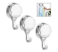 iwobi 3 Pcs Ganchos para Ventosa de Vacío, Ganchos baño Cocina Ventosa para Hogar Cocina Baño para Escobas Ropa Toalla Llaves