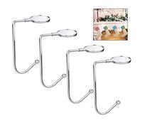 iwobi 4 pcs Ganchos para Bolsos, con Ganchos giratorios y antiadherentes Perchas Portátiles para Colgar en el árbol de Navidad, chimeneas, Bolsos, Ligeras y con Estilo
