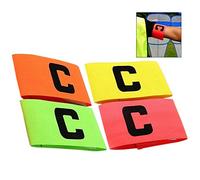 iwobi 4 Piezas Brazalete de Capitán Fútbol, Elastico Brazalete de Capitan Fútbol C, Multicolor, diseño antigotas para Adultos y jóvenes