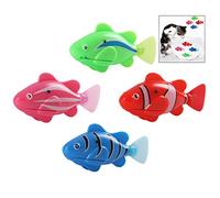 iwobi 4PCS Juguetes Baño Bebe, Peces Electrónicos para Bañera, Artificiales con Movimiento, Decoraciones de Acuarios para Pecera y Juguetes para Gatos