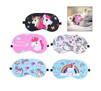 iwobi 5 Piezas Unicornio Venda para Dormir, para Dormir, cómodas, Ligeras, para Fiestas, Viajes