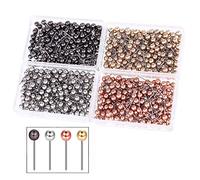 iwobi 800 Piezas Chinchetas de Mapa, Alfileres Decorativos, Pines Mapa, Chinchetas de Plástico con Cabeza Redonda, para Tableros de Corcho, Fotos de Mapa, Pinturas al Fresco