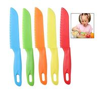 iwobi Cuchillos de Cocina para Niños, 5 pcs Cuchillo de Plástico de Seguridad, para Lechugas, Uso Seguro