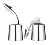 iwobi Tapas de Botellas de vacío de Acero Inoxidable, Tapón para Botella de Vino, 2 PCS Tapón de Acero Inoxidable para Botellas, Reutilizables para Vino espumoso y Botellas de champán