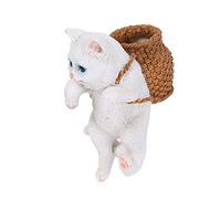 IWOMA Decoración para acuario, paisajismo, valla, colgador, estatuas, accesorios, exquisito adorno de gato escapando de dibujos animados