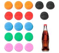 iwontalersy 18 Pcs Tapón de Silicona para Botellas de Cerveza,Tapón de Botella de Cerveza,Botellas Sellador de Silicona Reutilizable Vino,6 Colores