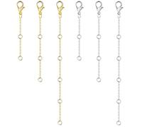 iwontalersy 6 Pack Extensores De Collar,Joyería Extender,Extensores De Cadena Para Collares,Para Alargar Tus Collares Y Pulseras(Oro/Plata)