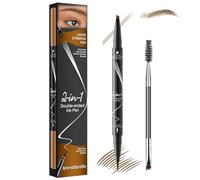 iwontalersy Lápiz de Cejas de Doble Punta con Microblading,Lápiz de Cejas Resistente al Agua 2 En 1,Crea un Maquillaje de Cejas Natural y Duradero(Marrón Claro)