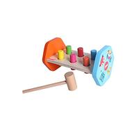 Iwood- Juego de Tubos y Martillo de Madera Picafuerte Bebé: Golpea, Multicolor (13011)