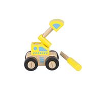 Iwood- Set de Construcción: Montable y Desmontable Vehículo para Montar: Excavadora, Multicolor (13007)