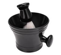 IWOWHERO 1 Juego Juego De Cepillos Para Barba Brocha y Bol De Afeitar Pincel De Cepillo De Barba Masculino Brocha De Afeitar Masculina Tazón De Afeitar Barba De Cerdo Black