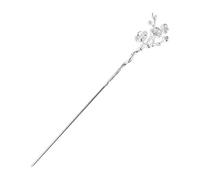IWOWHERO 1 Pc Horquilla accesorios palillos de pelo vintage estilo de pelo pasadores de pedrería para mujer hair clips orquillas pasador de pelo antiguo tocado retro cobre Silver
