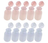IWOWHERO 10 Botellas de Viaje Recargables de Pe de 100 Ml para Gel de Ducha y Champú, Dispensación Controlada, Exprimibles, Ideales para Viajes Cortos y Vacaciones