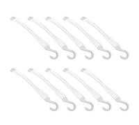 IWOWHERO 10 Ganchos para Macetas Colgantes de Plástico Blanco Soporte Ajustable para Plantas 35 CM de Diámetro Colgadores Resistentes para Interior y Exterior Ideales para Jardín y