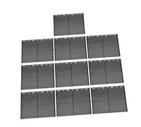 IWOWHERO 10 Hojas de Álbum para Sellos y Billetes 9 Agujeros, Doble Cara, Pvc Negro, Páginas de Colección para Álbum, Insertos para Organizar y Proteger Objetos de Colección