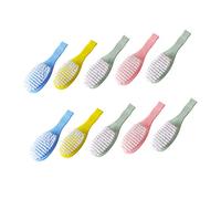 IWOWHERO 10 Piezas Cepillo De Pelo Pequeño Suministro De Bebé Cepillo De Peine De Bebé Cómodo Cepillo De Pelo Para Bebé. Cepillo De Pelo De Nailon Niño Páginas Masaje Cepillar Recién Nacido