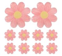 IWOWHERO 10 piezas Platos de Papel Desechables con Forma de Margarita de Unidades Platos Decorativos para Postre para Fiestas Infantiles Cumpleaños y Picnic Color Rosa