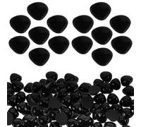IWOWHERO 100 Piezas Nariz de Seguridad para Muñeca de Plástico Negro 8x7mm, Accesorio DIY para Peluches y Amigurumi, Nariz Triangular para Manualidades y Fabricación de Muñecos