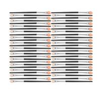 IWOWHERO 100 Pinceles de Esponja Pequeños para Pintar Aplicadores para Mezclar Tinta y Detalles Finos Mango Negro de 113 CM y Tubo de Aluminio Esponja Blanca para Manualidades y Arte