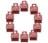 IWOWHERO 10piezas Cajas de Dulces Forma de Casa para Navidad Casas para Fiestas Recipientes para Galletas y Chocolates para Decoraciones de Casitas de Jengibre
