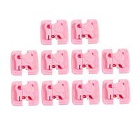IWOWHERO 10piezas Cerraduras De Seguridad Para Bebés y Mascotas Seguridad Infantil Antipinchazos Para Armarios Refrigeradores y Color Rosa