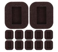 IWOWHERO 12 Almohadillas Antideslizantes de Fieltro Marrón para Ruedas de Sillas, Protectores para Muebles 3,1x2,8x0,5 Cm, Control de Ruido y Protección de Suelos para Oficina y