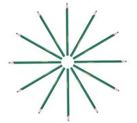 IWOWHERO 12 Lápices de Cera Verdes para Marcar Precisión sin Necesidad de Afilar, Ideales para Diseño y Procesos Creativos en Costura