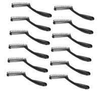 IWOWHERO 12 Piezas Pinceles de Teñido Ovalados Resistentes para Cabello Aplicador de Coloración con Peine Tinturero Kit Profesional y Doméstico para Salón y DIY Negro