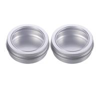 IWOWHERO 12 Piezas Tarros de Aluminio Redondos de 60ml para Maquillaje y Velas, Tapa Rosca, Resistentes Capacidad Moderada para Almacenamiento Hogar
