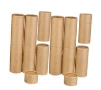 IWOWHERO 12 Recipientes Cilíndricos Redondos Para Almacenar Té Aceite Botes Vacíos Tubos Para Manualidades Con Tapas Versátiles Para Aceites Esenciales Papel Kraft