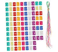 IWOWHERO 120piezas Anillos Cuentas Trenzar Extensiones Trenzas Aros Cabello Anillos Trenzas