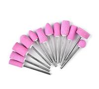 IWOWHERO 12piezas Cabezal De Taladro De Cuarzo Rosa Para Uñas De Herramientas Para Manicura y Pulido Profesional Accesorios Para Arte De Uñas y Eliminación De Piel Muerta