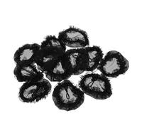 IWOWHERO 12piezas Cubremoños Elásticos Invisibles Negros Redes Cabello Reutilizables Accesorios Para Bailarinas y Enfermeras
