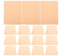 IWOWHERO 15 Láminas de Piel Falsa de Silicona para Práctica de Tatuajes, Piel Sintética para Maquillaje y Tatuar, Tamaño Pequeño, Color Rosa, Herramienta Adecuado para Artistas