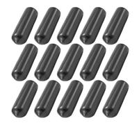 IWOWHERO 15 Piezas Cubierta Protectora de Goma para Punta de Estaca, Tapa de Estaca Negra, Ajuste Ceñido y Protección ضد Pinchazos para Nail Head y Ground Nails, Hiking y Camping