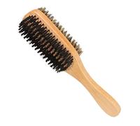 IWOWHERO 1pieza Cepillo De Limpieza Para Barba De Cerda Natural Mango De Cepillo Doble Cara Para Estilo y Mantenimiento De Barba Para Uso Salones y Viajes