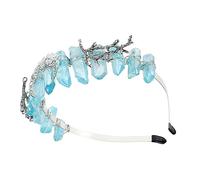 IWOWHERO 1pieza Natural Moon Crystal Headband with Multi Colored Tree Branch for Girls Headdress and