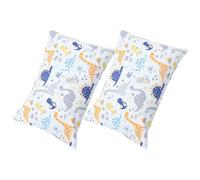 IWOWHERO 2 Fundas de Almohada Pequeñas para Cierre, Algodón Estampado, Ideales para Dormitorios y Viaje