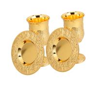 IWOWHERO 2 Juegos Judaica Shabbos Cups with Embossed Tray Vintage Wine Goblets For Havdalah Jewish Blessings Religious Ceremonies and Holiday Rituals
