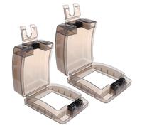 IWOWHERO 2 juegos Protector Enchufe Exterior PC Unidades Cubierta para Interruptores y Tomas Resistente Salpicaduras Fácil Instalación Diseño Compacto y Duradero para Cocina y Jardín