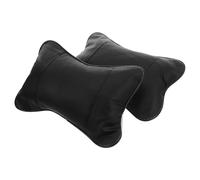 IWOWHERO 2 piezas Almohadas Cervicales Ergonómicas para Coche de Cojines de Reposacabezas para Viaje Soporte para Cuello Resistente y Fácil de Instalar Accesorios Automotrices Negro