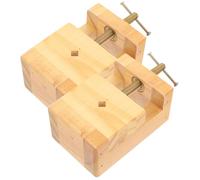 IWOWHERO 2 Piezas Banco de Madera con Abrazadera para Tallado y Grabado de Sellos Torno de Carpintero para Escultura y Manualidades Vise para Sellos Pequeños