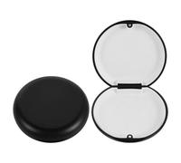 IWOWHERO 2 Piezas Caja para Guardar Alineadores Invisibles y Retenedores 2 Unidades, Estuche Portátil Negro Cierre Magnético, Material Higiénico Forro Acolchado, Adecuado para Viajes y