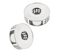 IWOWHERO 2 Piezas Calentador de Té con Base de Calentamiento para Mantener Caliente el Té de Acero Inoxidable y Diseño Floral Hueco Casa Cocina