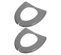 IWOWHERO 2 Piezas Cojín Asiento Inodoro Portátil Funda Protectora Plástica para Viaje Camping Hotel Cómodo para Adultos Discapacitados Fácil Limpieza y Mantenimiento